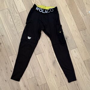 WOLACO Men’s Running Tights Black Size Medium